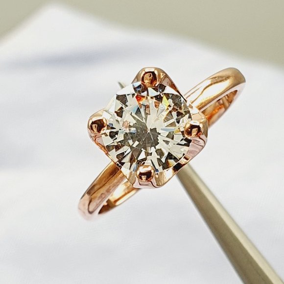 🎊Refine Crystal Round Pure Zircon Fashion Rings for Women, EVGG1509 - Picture 2 of 6